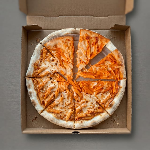 Penne Vodka Pizza.